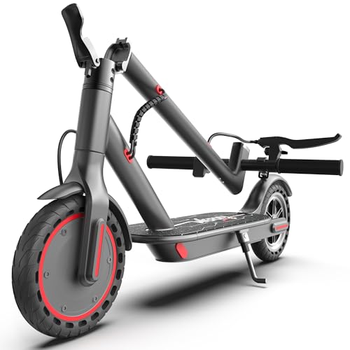 Image of Werhy Kids Electric Scooter, 350W Motor, 19 Mph Speed & 15 Miles Range, 8.5 inch Solid Tires, Lightweight Foldable Scooter with Dual Braking System, Max Load 265LBS