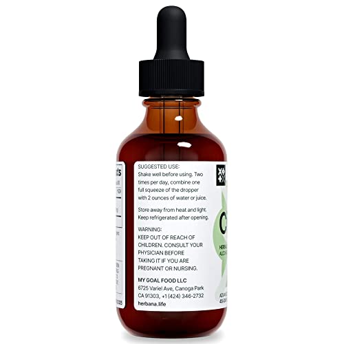 Organic Cilantro Leaf Liquid Extract - Coriandrum Sativum Drops For Body Cleansing & Detox - Natural Calming Herbal Tincture Supplement (2 Fl Oz) #TOP3