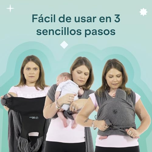 Miniatura 3 de Koala Babycare - Fular Portabebés Elastico Fácil De Usar Y Colocar, Unisex Ajustable, Mochila Multiusos Apropiada Hasta 9 Kg