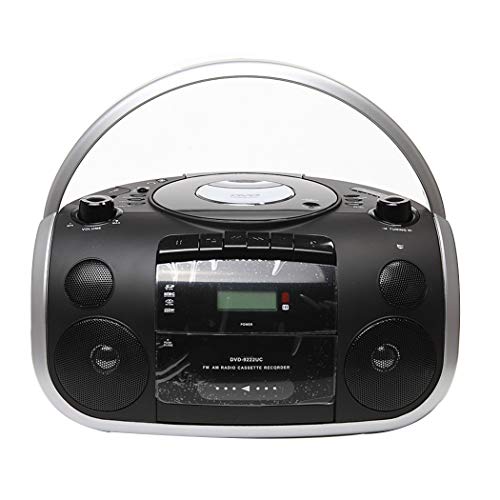 Fernbedienung Boombox CD-Player, Kassettenrekorder, UKW-Radio, AUX IN (Musik Von MP3-Playern, Smartphones, Tablets Usw. Abspielen),Schwarz