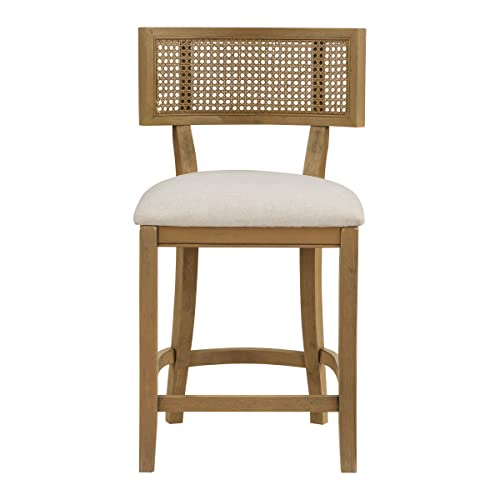 Osp Home Furnishings Alaina Counter Stool, 26-Inch, Linen Coastal Wash #TOP3
