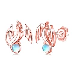 Rose Gold Dragon Earrings