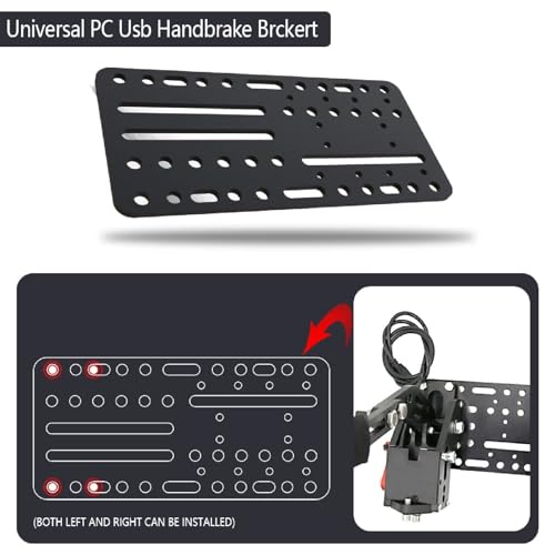 Uniwersalna Płyta Wspornika do Montażu na Krześle Biurkowym do Hamulca Ręcznego USB, Uniwersalna Płyta Adaptera z Wieloma Otworami do Dźwigni Zmiany Biegów SIM Racing, Płyta