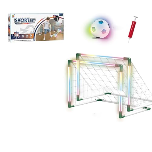 LED Light-Up Soccer Goal Set for Indoor/Outdoor Play
