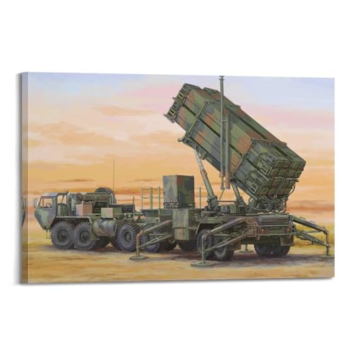 XFUHB Poster décoratif sur toile représentant un véhicule militaire M983 HEMTT & M901 (30 x 45 cm)