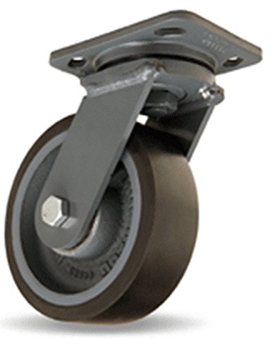 6" x 2" (S-WH-6DB70) Hamilton Swivel Plate Caster, Duralast XC on Cast Iron Wheel