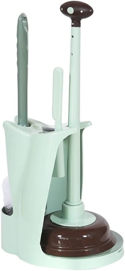 Toilet Brush Holder Toilet Brush Holder Creative Two-in-one Toilet Cleaning Brush Household Floor Toilet Bowl Brush 360° No Dead end Toilet Brushs Set Toilet Brush Holders(B)