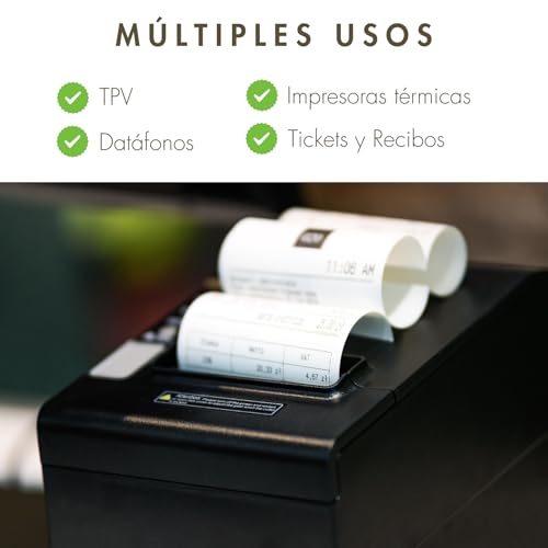 Dohe - Thermopapierrollen 80x60 mm (8 Stk.) - Kern ⌀12 mm, Länge 28 m, Belege für Kartenlesegeräte, Kassensysteme, Registrierkassen, POS- und EPOS-Drucker, Stärke 60 g/m², BPA-frei