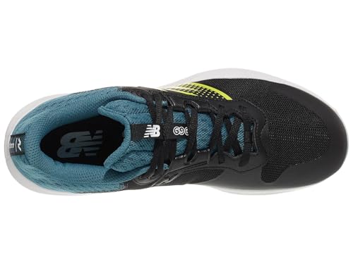 New Balance New Balance Men's 696 V6 Tennis Shoe, Black/Firefly, 7