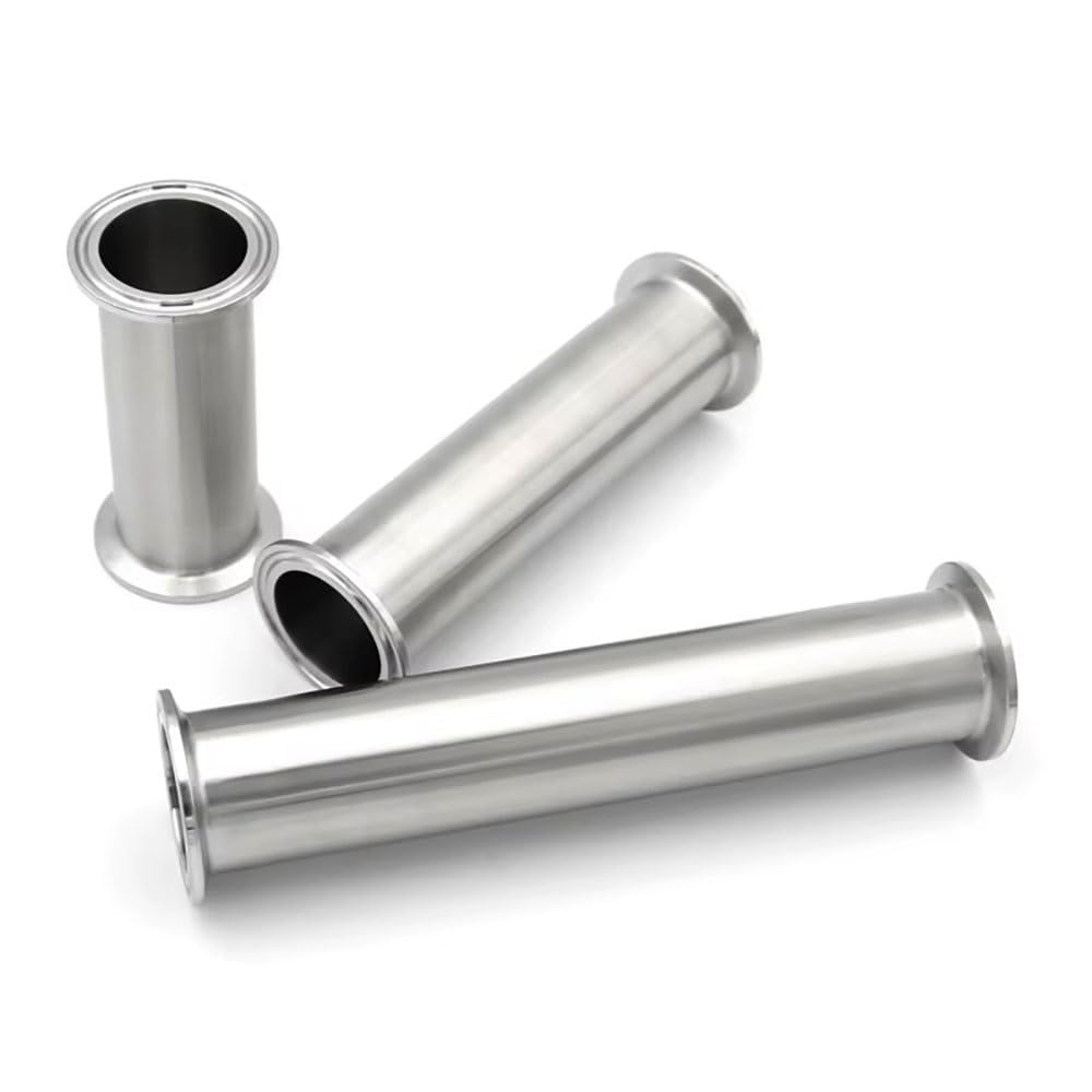 Tubo Tri-Clamp Acero Inoxidable 304, Longitud 4-18", Ø Ext 19-51mm, Acabado Espejo Cerveza Casera Vino Lácteos Procesamiento Alimentos Tubería Sanitaria Fácil Limpiar(32 X Ferrule50.5mm,12 inch)