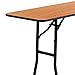 Flash Furniture Gael 8' Wood Folding Training and Event Table, Rectangular Folding Training Table with Smooth Clear Coated Finished Top, Natural