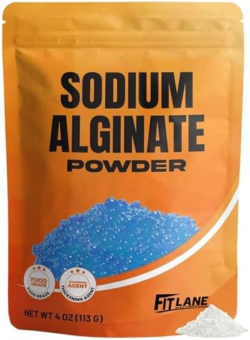 Sodium Alginate Powder 4 oz, Pure Food Grade Bulk Ingredient for Thickening
