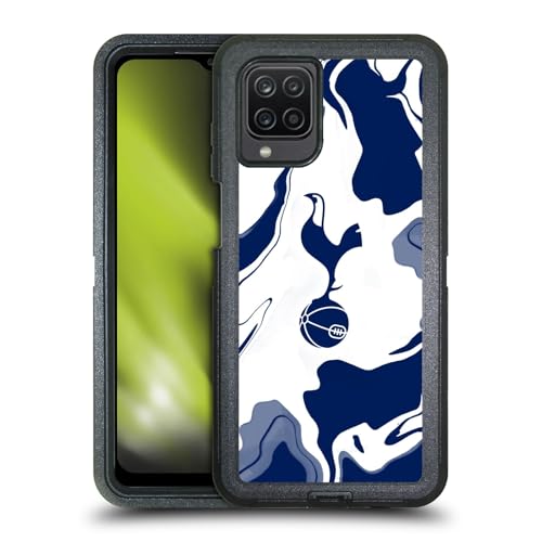 Étui Samsung Galaxy A12 antichoc marbre bleu évite les bris d'écran Tottenham