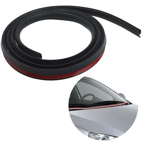 Joint de Pare-Brise Avant en Caoutchouc Universel, 1,7M Bande de Caoutchouc D'essuie-glace, Voiture Avant Fenêtre Pare-brise Braveur Joint Fenêtre, 1Pcs, Noir