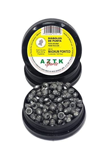 Tiro, Sports AZTK Diábolo Punta Magnum Cal. 5.5, 5-Pack, 600 Piezas