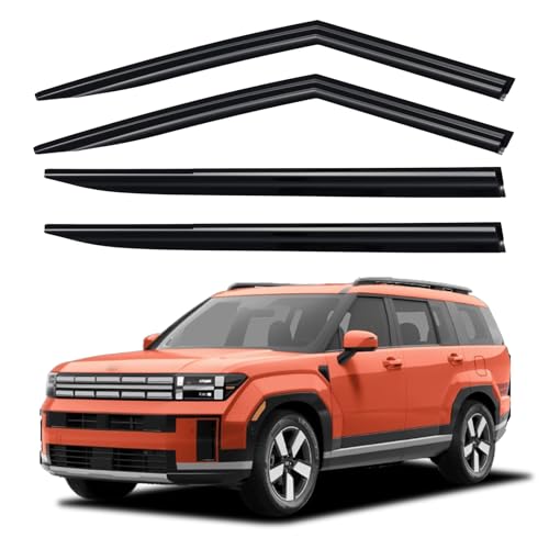 Image of Window Visors Rain Guards for 2024 2025 2026 Hyundai Santa Fe, Out-Channel Window Vent Wind Deflectors Visors Shades for 24 25 26 Santa Fe