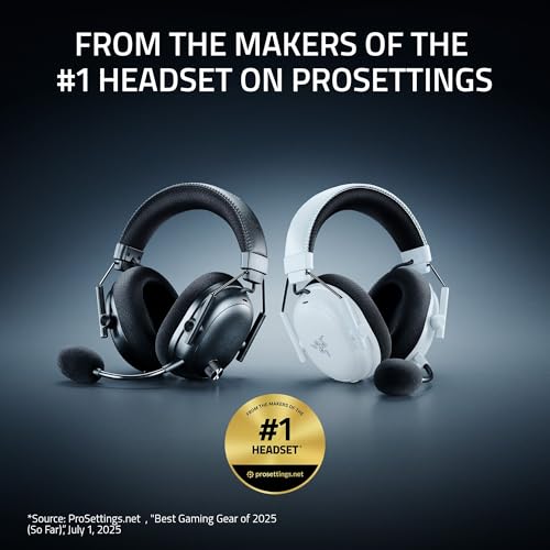 Razer BlackShark V3 Pro - Wireless ANC Esports Headset - Active Noise Cancellation - Drivers 50mm - Detachable HyperClear Mic - Wireless HyperSpeed 2,4 GHz & Bluetooth - FPS - PC/Mac | Black