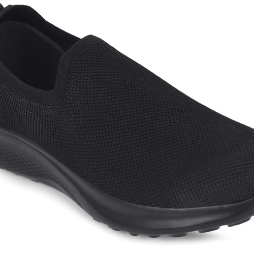 Image of Liberty Leap7x GHD-89E Men Sports Walking Shoes - Black & Grey | Comfortable and Durable Slip-On Closure - Suitable for Non-Lacing Running, Gym, Jogging and Outdoor Shoes for Man - Cushioned Footbed