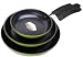 Green Earth Frying Pan 3-Piece Set by Ozeri (8", 10", 12"), with Textured Ceramic Non-Stick Coating from Germany (100% PTFE, PFOA and APEO Free)