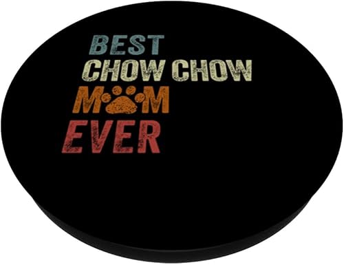 Miniatura 2 de Retro Best Chow Chow Mom Ever Chow Chow Mama Mother's Day PopSockets Swappable PopGrip