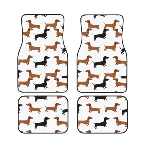 Alfombrillas de coche para perros salchicha: juego de 4 piezas de neopreno antideslizante