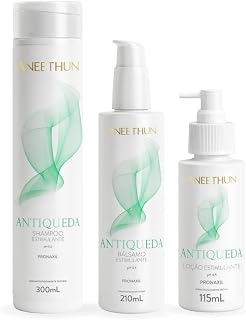 Kit AntiQueda Estimulante Shampoo 300mL, Bálsamo 210mL e Loção 115mL Aneethun