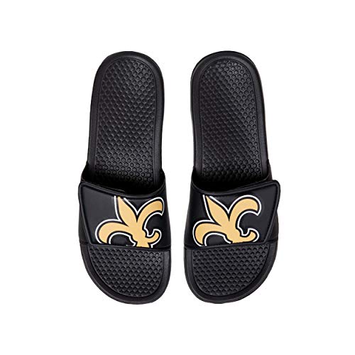 FOCO NFL New Orleans Saints Unisex Big Logo Slide-Big Logo Slde, New Orleans Saints, Medium
