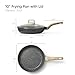 CAROTE Non Stick Frying Pan Skillet, Nonstick Granite Fry Pan with Glass Lid, Egg Pan Omelet Pans, Stone Cookware Chef's Pan, PFOA Free (Classic Granite, 10-Inch)