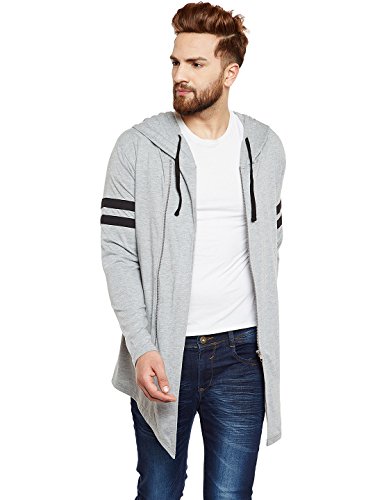 Image of Chill Winston Grey Color Zipper Cardigan for Men