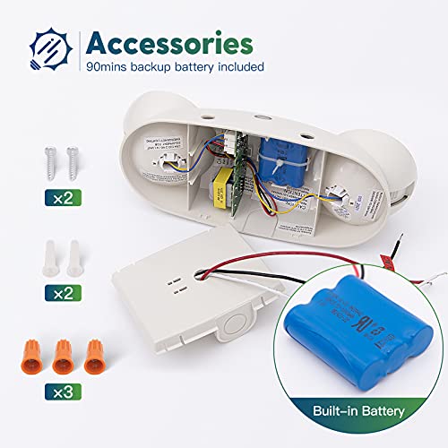 Freelicht 4 Pack Emergency Light, Emergency Lights For Business, Emergency Lighting With Battery Backup, Two Head Adjustable Led Emergency Lighting, Ul 924 Certified #TOP4