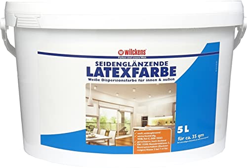 Wilckens Latexfarbe seidenglänzend, 5 l, Weiß