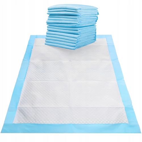 KRUMAD Trainingspads für Hunde, 50 Stück, 6-Schichten, PIPI Matten für Hunde, Trainingsmatte für Welpen, Inkontinenzunterlagen, Wasserdicht, Hunde Zubehör, 60 x 60 cm