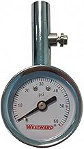 Westward Dial Tire Press Gauge, 0 to 60 psi Gages, Tire 2HKY6A - 1 Each