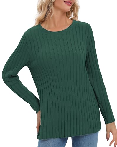 Image of Urban CoCo Women's Lightweight Crewneck Pullover Sweaters Long Sleeve Fall Knitted Sweater Tops
