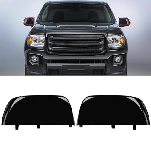Moonlinks Compatible with 2015-2022 Chevy Colorado GMC Canyon Side Mirror Cover, Glossy Black LH & RH Side Door Exterior Rearview Mirror Cap for Canyon, Replace for OE 23191151, 23191153.