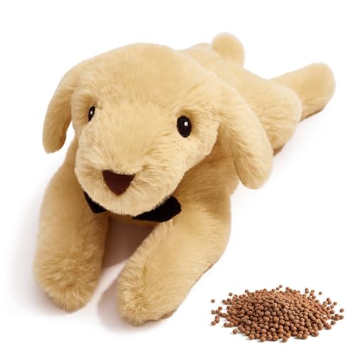 Dreamegg Microwavable Stuffed Animal, 1.4 Lbs Puppy, Washable Cover, Cute Heatable Plushies, Gifts for Women Girls Adults and Kids