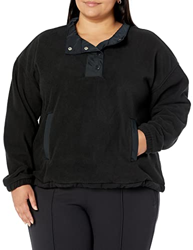 Amazon Aware Women's Relaxed-Fit Recycled Polyester Microfleece High Neck Pullover (Available In Plus Size), Black, Large #TOP4