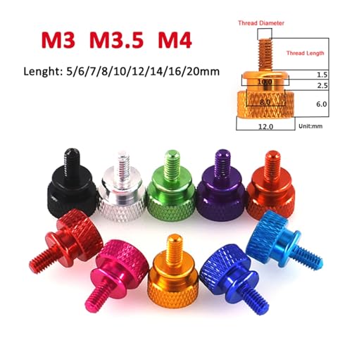 Vis moletées en aluminium M4x8mm pour ouvrir votre boîtier PC à la main - 2