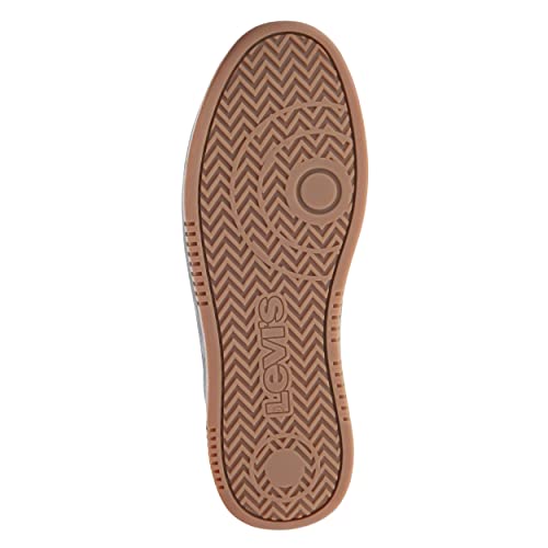 Levi's Mens Drive Lo Synthetic Leather Casual Lace Up Sneaker Shoe, Black/Gum, 9.5 M4