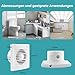 cupeohome Badlüfter 100mm mit Rückschlagventil, 142m³/h Abluftventilator, Rohrventilator, für Badezimmer, Küchen und Schlafzimmer den Einbau in Fenster und Wände, Weiß
