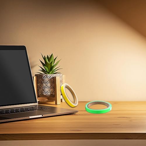 Fluoreszierendes Klebeband 5m*10mm,Leuchtband,Leuchtstreifen Selbstklebend,Leuchtendes Klebeband,Leuchtklebeband,Leuchtband Selbstklebend,Glow in the Dark Tape,für Treppen,Wände,Ausfahrt (Grün)