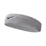 Nike Swoosh Headband, Grey Heather/Black