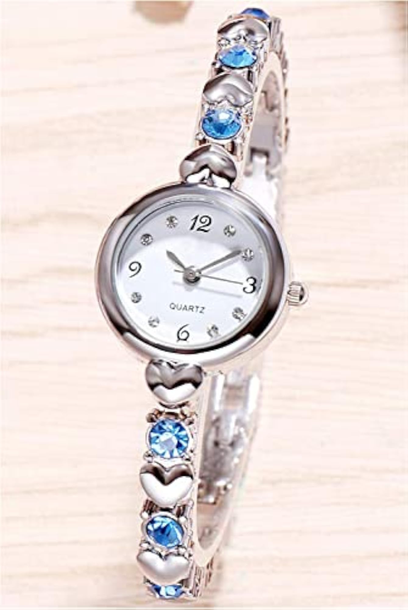 Rich Look Rosegold Diamond Strap Watch for Girls