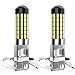 KaTur 2pcs H3 Driving Daytime Running Lights 900 Lumens H3 Base Super Bright 3014 78SMD Lens LED Bulbs Car Xenon White 6000K DC 12V-24V