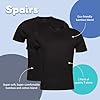 Spairs Mens Plain Essential T-Shirts - Half Cotton, Half Soft Cooling Breathable Bamboo, Crew Neck, Short Sleeve, Tagless, Regular Fit, Many Colours, Sizes S,M,L,XL,XXL, 2 Pack Black L #3