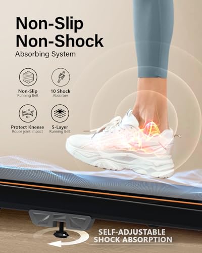 Walking Pad with Incline, 4 in 1 Under Desk Treadmill for Walking and Jogging, Portable Walking Treadmill with Remote Control Lanyard for Home, 2.5HP Low-Noise in LED Display
