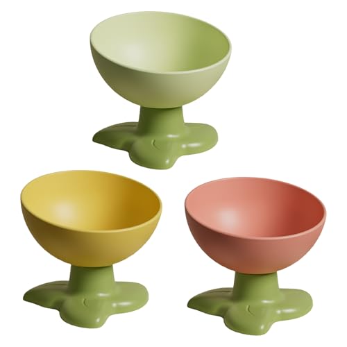 XISAOK Pet Cats Dish Cartoon Feeder Slow Feeding Stand Enrichment Dish Cartoon Dish Bowl Accessories Elevated Pet Bowl