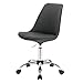 EUGAD Silla de Escritorio con Ruedas Taburete de Oficina Taburete Escritorio Silla Giratoria de Tela Sillas de Oficina Silla Ergonómica de Oficina Gris Oscuro