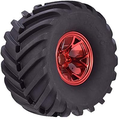 Miniatura 5 de Juego de 4 ruedas y neumáticos de camión monstruo RC 110, neumáticos de goma de 5.315 in y llantas de plástico para HSP HPI Tamiya Kyosho Truggy Car