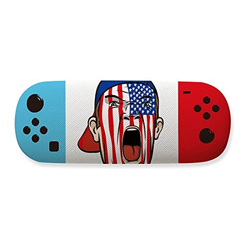 Étui de rangement pour lunettes de voyage et maquillage style USA